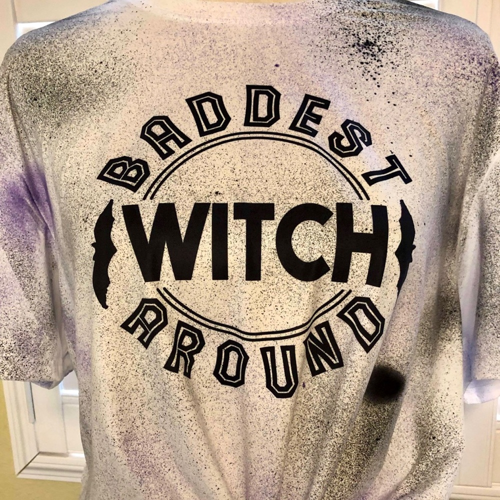 Baddest Witch Around Splatter Paint Graphic Tee - Picture 4 of 5
